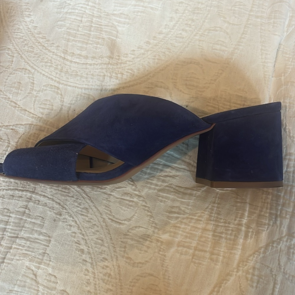 Vince Camuto Total Blue Suede Slides - image 2